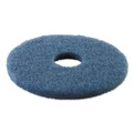 Floor Pads-Stripping | Boardwalk BWK4016BLU 16 in. Diameter Scrubbing Floor Pads - Blue (5/Carton) image number 2