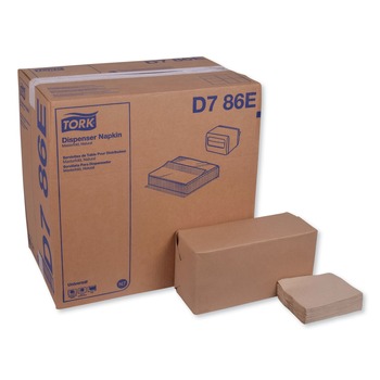 Tork D786E 1 Ply 13 in. x 12 in. Masterfold Dispenser Napkins - Natural (6000/Carton)