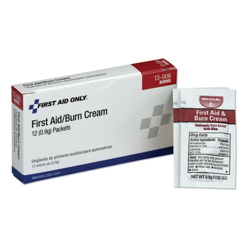 First Aid Creams | PhysiciansCare by First Aid Only 13-006 0.1 grams Burn Cream Packet First Aid Kit Refill (12/Box) image number 0