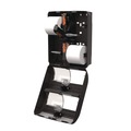 Toilet Tissue Dispensers | Georgia Pacific Professional 56744B 12.31 in. x 14.81 in. x 7.86 in. Compact Quad Vertical Four Roll Coreless Tissue Dispenser - Black image number 3