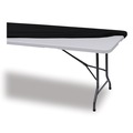 Table Covers & Skirts | Iceberg 16631 iGear 30 in. x 96 in. Polyester Fabric Table Top Cap Cover - Black image number 2