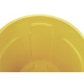 Indoor Waste Receptacles | Rubbermaid Commercial FG262000YEL 20 gal. Vented Round Plastic Brute Container - Yellow image number 2