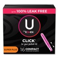 Feminine Care Products | Kimberly-Clark 51582 U by Kotex Super Plus Absorbency Click Compact Tampons (8 Packs/Carton) image number 0