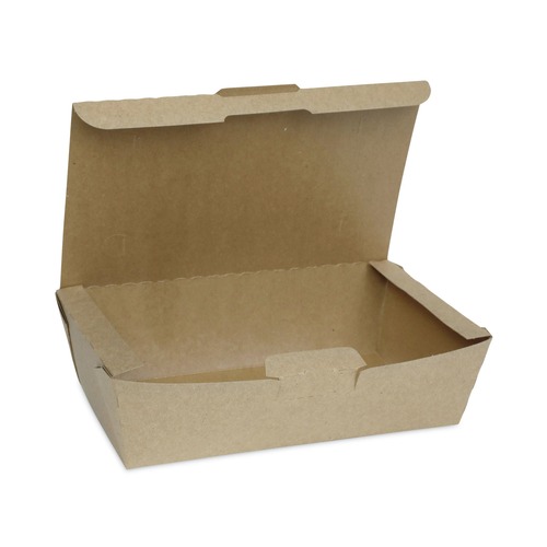 Food Containers & Lids | Pactiv Corp. NOB04SKECTE EarthChoice Tamper Evident 9.04 in. x 4.85 in. x 2.75 in. Kraft Onebox Paper Box image number 0