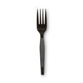 Disposable Forks | Dixie FM517 Heavy Mediumweight Plastic Forks - Black (1000/Carton) image number 0