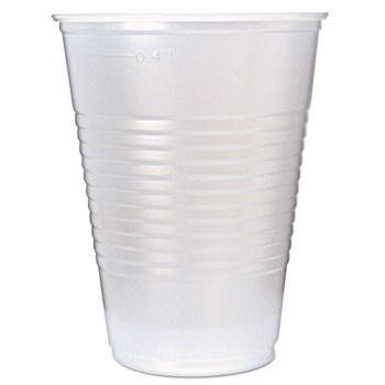  | Fabri-Kal 000000000009508032 RK 16 oz. Ribbed Cold Drink Cups - Translucent (1000/Carton)