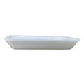 Food Containers & Lids | GEN 3PWH 8.7 in. x 6.6 in. x 1.1 in. #3P Meat Trays - White (400/Carton) image number 2