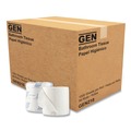 Perforated Roll & Hand Towels | GEN GN218 1-Ply Septic Safe Individually Wrapped Rolls Standard Bath Tissue - White (1000 Sheets/Roll, 96 Wrapped Rolls/Carton) image number 0