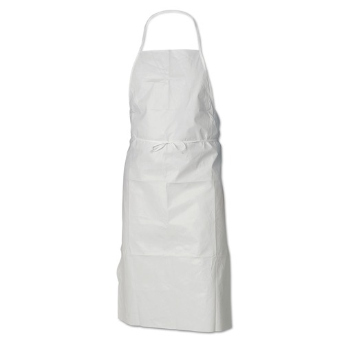 Cleaning Cloths & Wipes | Ansell KCC 44481 28 in. x 40 in. A40 Film Laminate Liquid/Particle Protection Apron - White (100/Carton) image number 0