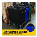 Indoor Waste Receptacles | Rubbermaid Commercial FG354007BLUE 23 Gallon Slim Jim Recycling Plastic Container with Venting Channels - Blue image number 5