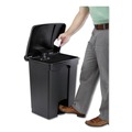 Indoor Waste Receptacles | Safco 9922BL 17-Gallon Plastic Step-On Receptacle - Black image number 2
