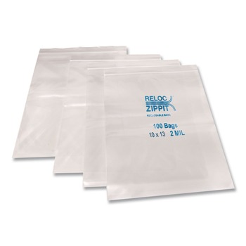 SHIPPING AND STORAGE BAGS | BagCo MGP MGZ2P1013 Zippit 10 in. x 13 in. 2 mil Resealable Bags - Clear (1000/Carton)