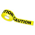 Safety Tapes | Tatco 10700 3 in. x 1000 ft. Caution Barricade Safety Tape - Black/Yellow image number 1