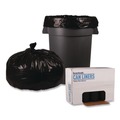 Low-Density Trash Bags | Boardwalk X8647XKKR01 43 in. x 47 in. 56 gal. 1.6 mil Recycled Low-Density Polyethylene Can Liners - Black (100/Carton) image number 2