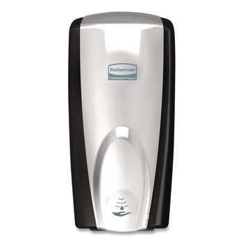 SOAP DISPENSERS | Rubbermaid Commercial FG750411 AutoFoam 1100 ml 5.2 in. x 5.25 in. x 10.9 in. Touch-Free Dispenser - Black/Chrome