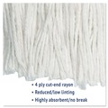 Mop Heads | Boardwalk BWK2024RCT #24 Cut-End Rayon Wet Mop Head - White (12/Carton) image number 8
