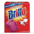 Scouring Pads & Sticks | Brillo 53335 3 in. x 3 in. Steel Wool Soap Pads - Gray/Pink (12/Carton) image number 4