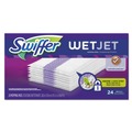 Mop Heads | Swiffer 08443 WetJet 11.3 in. x 5.4 in. System Cloth Refills - White (24-Piece/Box, 4 Boxes/Carton) image number 1