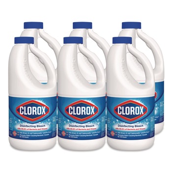 BLEACH | Clorox CLO32260 43 oz. Bottle Concentrated Regular Disinfecting Bleach (6/Carton)