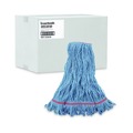 Mop Heads | Boardwalk BWK503BLNB 1 in. Super Loop Cotton/Synthetic Fiber Wet Mop Head - Large, Blue (12/Carton) image number 0