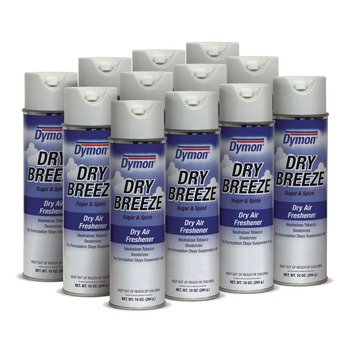 ITW Dymon 70220 Dry Breeze 10 oz. Aerosol Air Freshener Spray - Sugar and Spice (12/Carton)