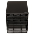 Condiment Organizers | Safco 3275BL 11.5 in. x 8.25 in. x 8.25 in. 7 Compartments 3 Drawer Hospitality Organizer - Black image number 1