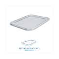 Steam Table Parts | Boardwalk BWKLIDSTEAMHF 10.5 in. x 12.81 in. x 0.63 in. Aluminum Steam Table Pan Lids (100/Carton) image number 3