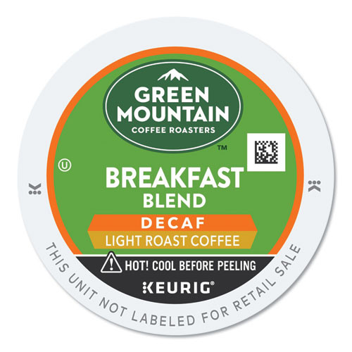 Coffee - Decaffeinated | Green Mountain Coffee 5000378812 Coffee K-Cups - Breakfast Blend Decaf (24/Box) image number 0