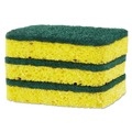Scouring Pads & Sticks | S.O.S. 91029 0.9 in. Thick 2.5 in. x 4.5 in. Heavy Duty Scrubber Sponge - Yellow/Green (3/Pack, 8 Packs/Carton) image number 1
