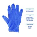 Food Service Disposable & Single Use Gloves | Boardwalk 380XLBXA 380 Series 4 mil Thick 9.5 in. Long Powder-Free Disposable General-Purpose Nitrile Gloves - Extra Large, Blue (100/Box) image number 6