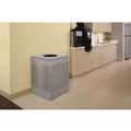 Indoor Waste Receptacles | Rubbermaid Commercial FGSC18EPLSM 20 Gallon Steel Designer Line Silhouettes Waste Receptacle - Silver Metallic image number 2