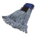 Mop Heads | Carlisle 369418S14 36 x 6 x 3 Looped-End Cotton Mop - Medium/Blue image number 2