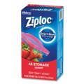Resealable Bags | Ziploc 351317 1 Quart 1.75 mil. 9.63 in. x 8.5 in. Double Zipper Storage Bags - Clear (9/Carton) image number 3