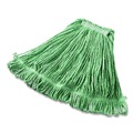 Mop Heads | Rubbermaid Commercial FGF13700GR00 24 oz. Non-Launderable Cotton/Synthetic Cut-End Wet Mop Heads - Green image number 2