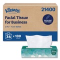 Facial Tissues | Kleenex 21400 2-Ply Facial Tissues - White (100 Sheets/Box, 36 Boxes/Carton) image number 0