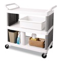 Perforated Roll & Hand Towels | Rubbermaid Commercial FG334992WHT 15 in. x 20 in. x 5 in. Bus/Utility Box - White image number 3