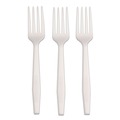 Perforated Roll & Hand Towels | AmerCareRoyal L1801W Plastic Fork Heavyweight CPLA Cutlery - White (1000/Carton) image number 0