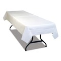 Table Covers & Skirts | Tablemate TBLPT549-WH 54 in. x 108 in. Table Set Poly Tissue Table Cover - White (6/Pack) image number 8