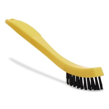 BRUSHES | Rubbermaid Commercial FG9B5600BLA 2.5 in. Brush 8.5 in. Handle Synthetic-Fill Tile and Grout Brush - Black/Yellow