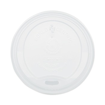 BEVERAGEWARE | World Centric CULCS12 10 oz. - 20 oz. PLA Lids for Hot Cups - White (1000/Carton)
