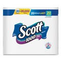 Perforated Roll & Hand Towels | Scott 20032 1000 1 Ply Septic Safe Bathroom Tissue - White (20/Pack) image number 6