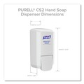 Hand Sanitizer Dispensers | PURELL 4121-06 1000 ml 5.14 in. x 3.83 in. x 10 in. CS2 Hand Sanitizer Dispenser - White (6/Carton) image number 2