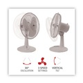 Air Cooling Equipment | Alera ALEFAN122 3-Speed 12 in. Plastic Oscillating Desk Fan - White image number 5