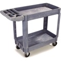 Carts | Boardwalk UC4018BWK23 17.25 in. x 40 in. x 33.5 in. 2-Shelf Plastic Utility Cart - Gray image number 1