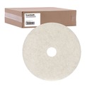 Floor Pads-Cleaning, Buffing & Polishing | Boardwalk BWK4017NAT 17 in. Diameter Natural Burnishing Floor Pads - White (5/Carton) image number 0