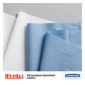 Perforated Roll & Hand Towels | WypAll 05776 L40 1/4 Fold 12.5 in. x 12 in. Wiper - Blue (56/Box, 12 Boxes/Carton) image number 2