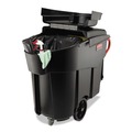 Carts & Trucks | Rubbermaid Commercial FG9W7300BLA Executive Series Mega Brute 120 Gallon Plastic Rectangular Mobile Container - Black image number 2