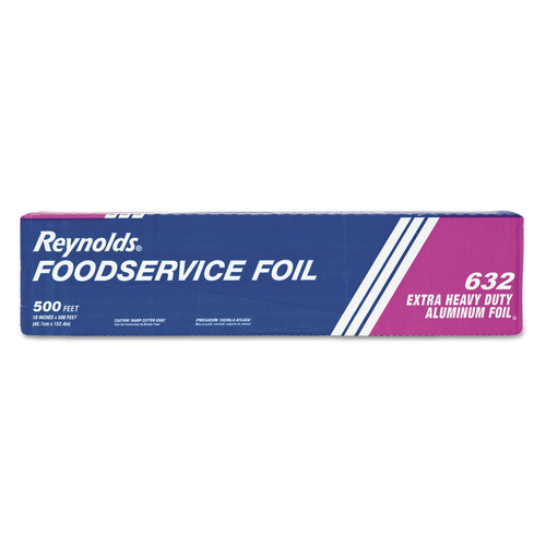Foil Wraps | Reynolds Wrap 000000000000000632 18 in. x 500 ft. Extra Heavy-Duty Aluminum Foil Roll - Silver (1/Carton) image number 0