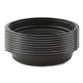Food Containers & Lids | Anchor 4608532 32 oz. 8.5 in. Diameter x 1.92 in. Plastic MicroRaves Incredi-Bowl Base - Black (150/Carton) image number 0