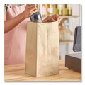 Grocery Bags | Ross & Wallace Paper Products 100325500PK/BL 8.25 in. x 5.38 in. x 18 in. #25 Size Grocery Paper Bags - Kraft (500/Bundle) image number 2